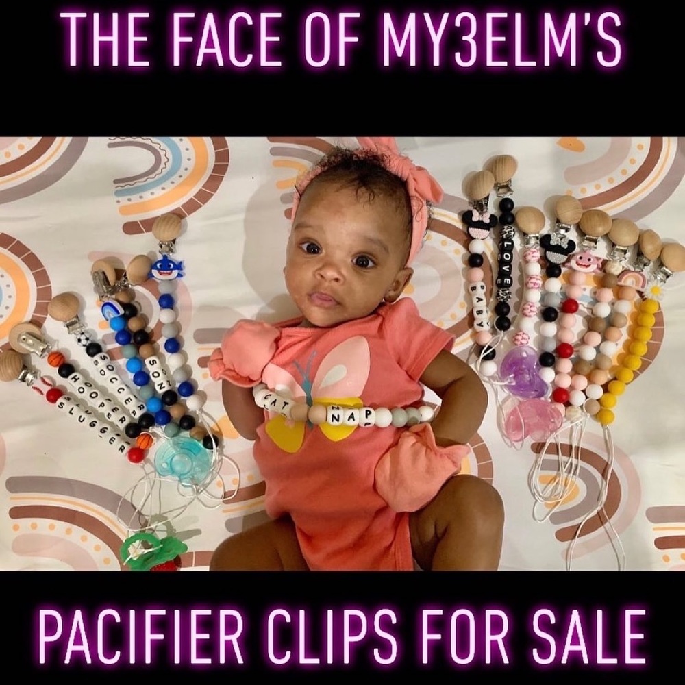 Handmade silicone pacifier clips